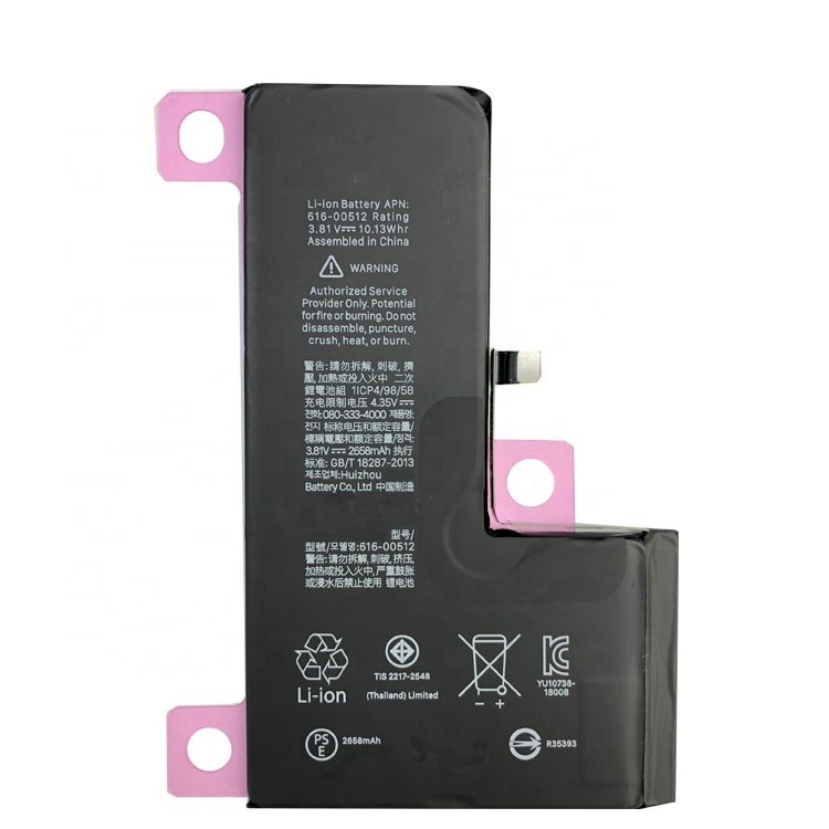 Factory wholesaler direct supplier iPhone XS battery 2658mAh 3.81V