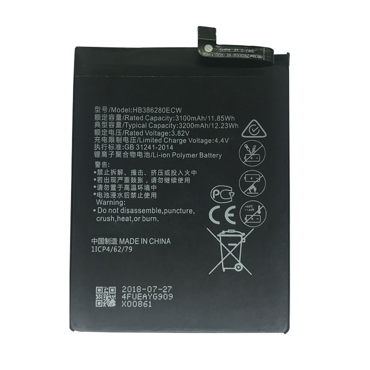 AAA Quality HB386280ECW battery For Huawei Ascend P10/honor 9/mate 20 lite