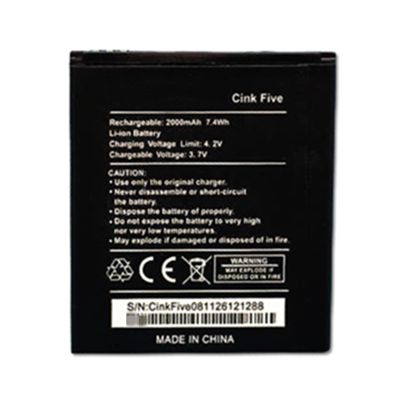Rechargeable 2000mAh 3.7V Smart Phone Battery For Wiko Cink Five