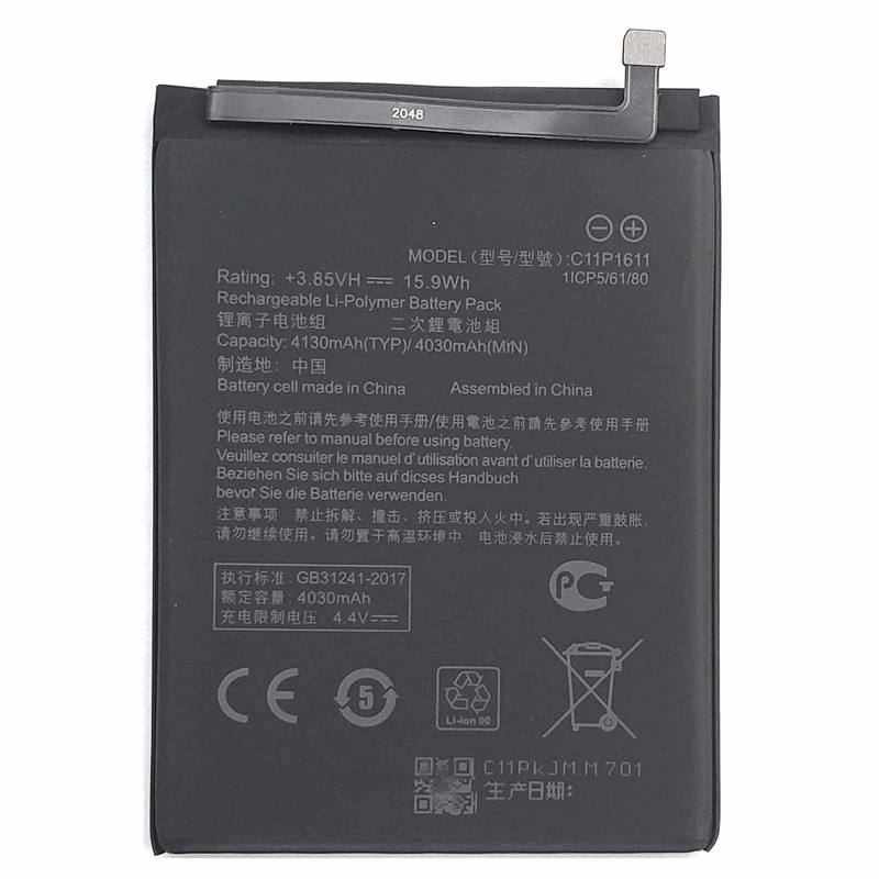 4130mAh 3.85V cellphone Battery Replacement For Asus Zenfone 3 Max C11P1611