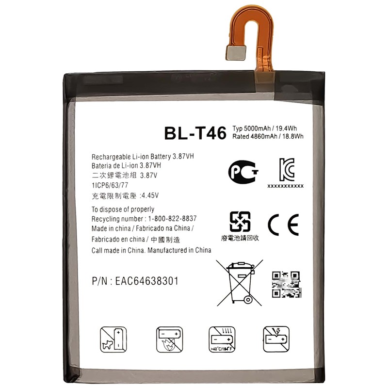 5000mAh 3.87V Factory Wholesale Mobile Phone Battery BL-T46 For LG V60 ThinQ