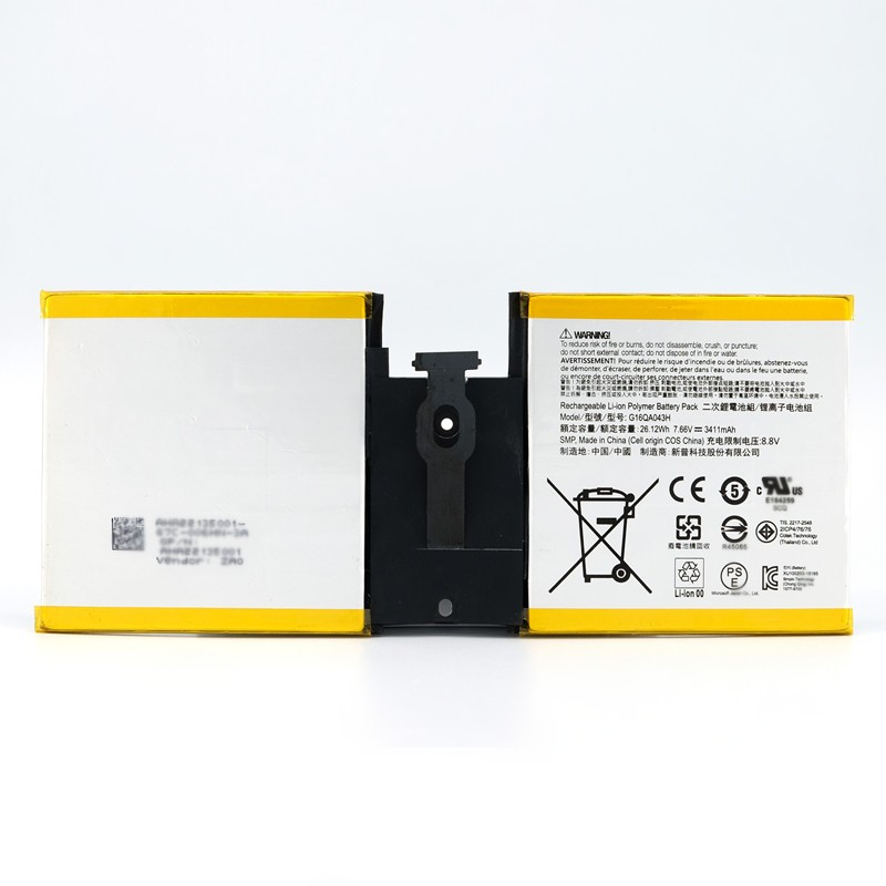 G16QA043H Replacement Laptop Battery 3411mAh 7.66V For Microsoft Surface Go