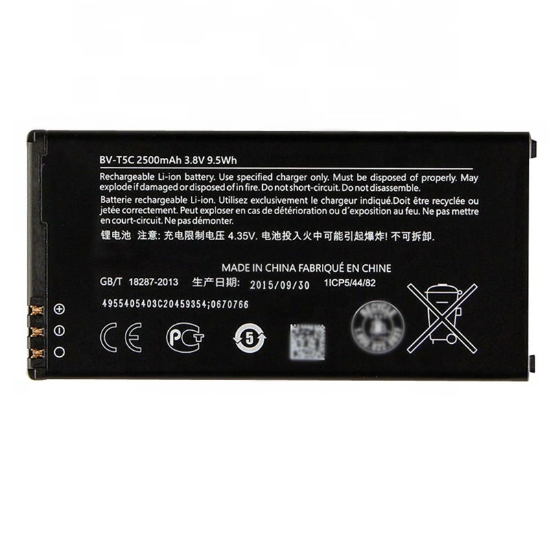 High Quality Cell Phone Battery BV-T5C 2500mAh 3.8V For Nokia Lumia 640