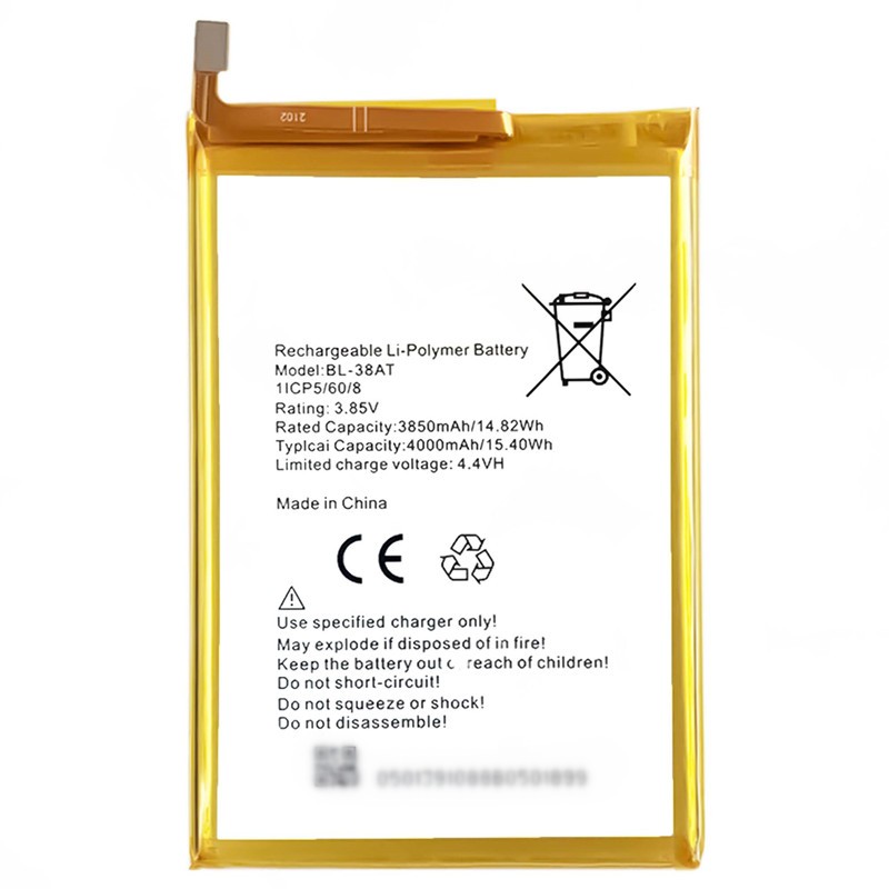 3850mAh 3.85V Wholesale Replacement Cell Phone Battery For TECNO BL-38AT