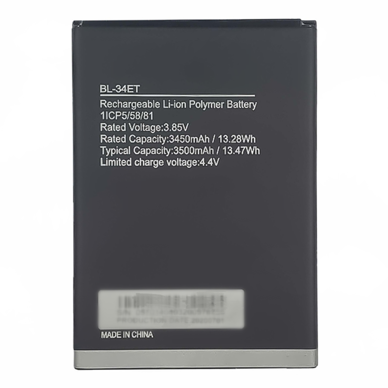 Manufacturer Supply 3450mAh 3.85V Li-ion Cell Phone Battery For TECNO BL-34ET