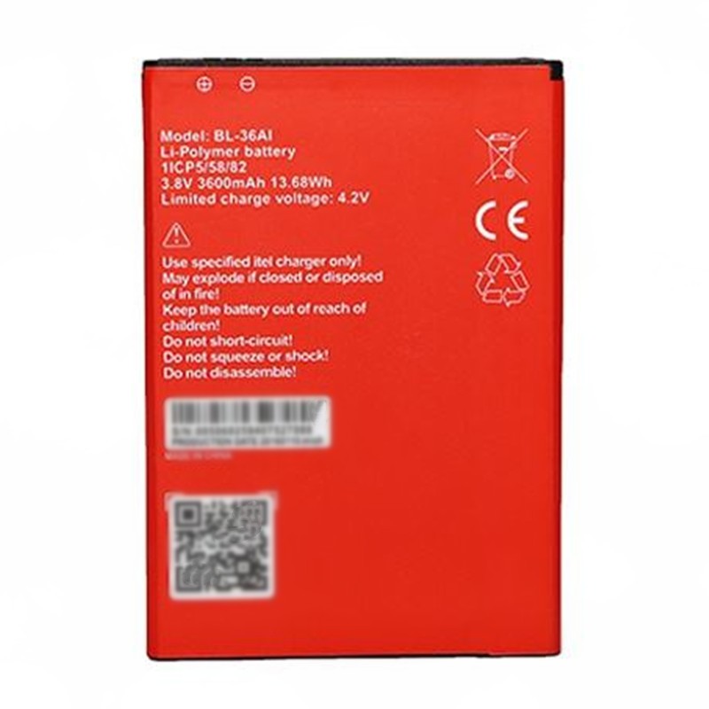 Factory Wholesale 3600mAh 3.8V Replacement Cell Phone Battery For ITEL BL-36AI