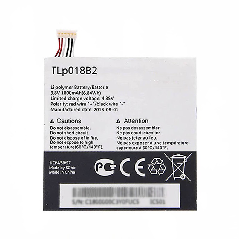 1800mAh 3.8V Alcatel Battery TLP018B2 For 7024 OT-6030 6030 One Touch Fierce