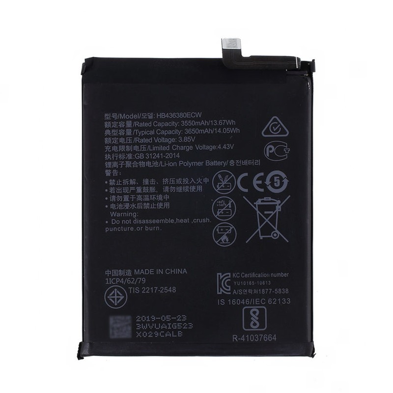 Wholesale HB436380ECW 3550mAh 3.85V Mobile Phone Battery For Huawei P30 Mate 20