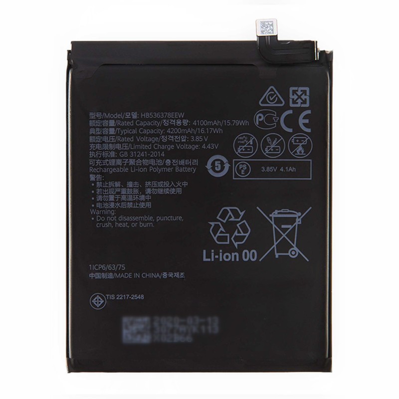 Factory Supply 4200mAh 3.85V HB536378EEW Mobile Phone Battery For Huawei P40 Pro