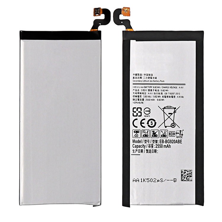 Factory Wholesale 2550mAh Cell Phone Battery EB-BG920ABE For Samsung Galaxy S6