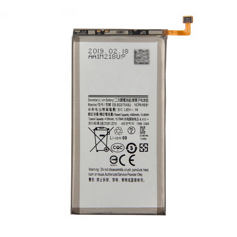 Original Capacity Phone Battery 4100mAh EB-BG975ABU For Samsung Galaxy S10 Plus
