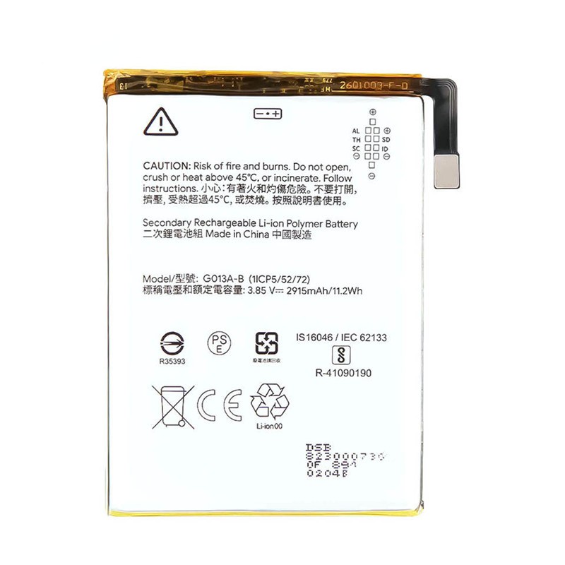 Factory Supply 2915mAh 3.85V Mobile Phone Battery G013A-B For HTC Google Pixel 3