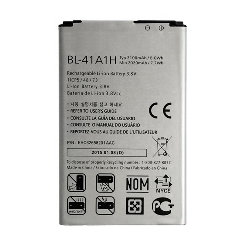 Wholesale BL-41A1H Battery For LG F60 MS395 D390N VS810PP LS660 2100mAh 3.8V