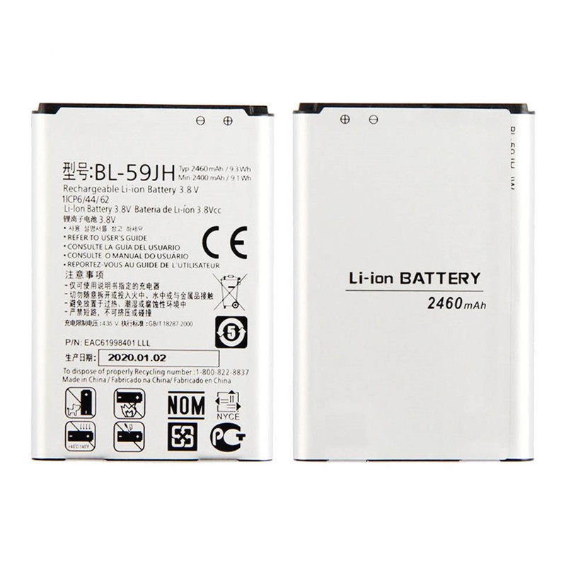100% Good Working Quality BL-59JH 2460mAh 3.8V Mobile Phone Battery For LG Optimus F3 P659