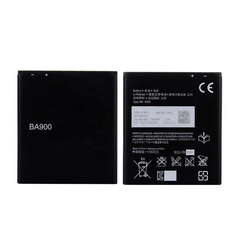 Factory Wholesale 1700mAh 3.7V BA900 Mobile Phone Battery For Sony Xperia TX J L