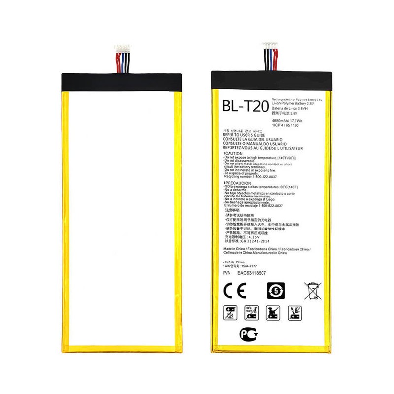 Wholesale BL-T20 4650mAh 3.8V AAA Quality Battery For LG G Pad X 8.0 V520 V521