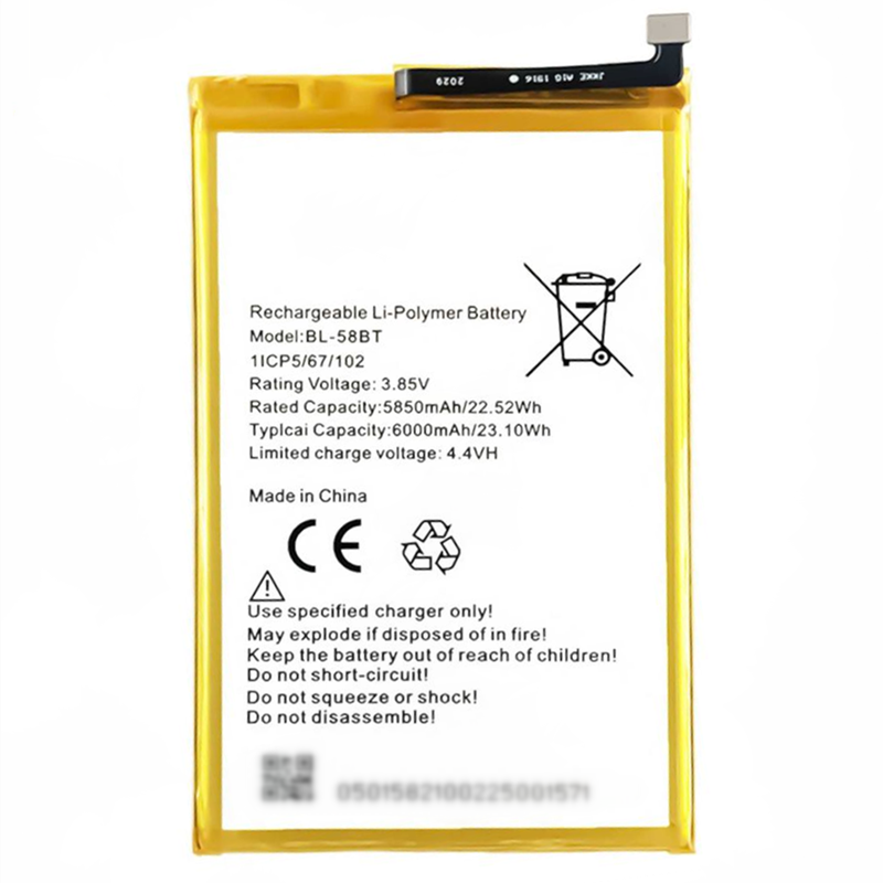 Hot Selling 5850mAh BL_58BT Cell Phone Battery For Tecno Pouvoir 4 AAA Quality