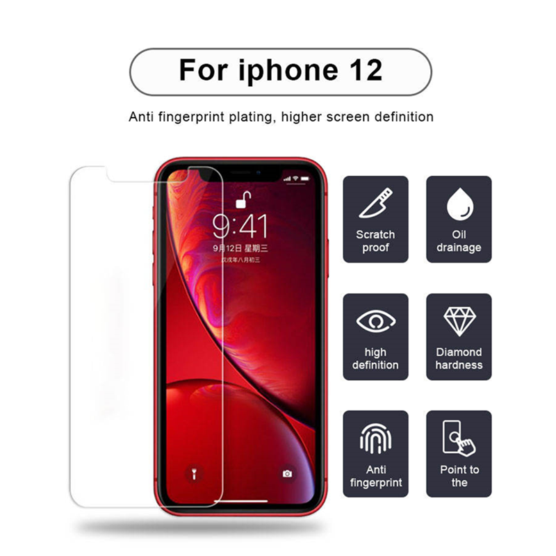 Wholesale High Quality 9H 2.5D Screen Protector For iPhone 12 Tempered Glass