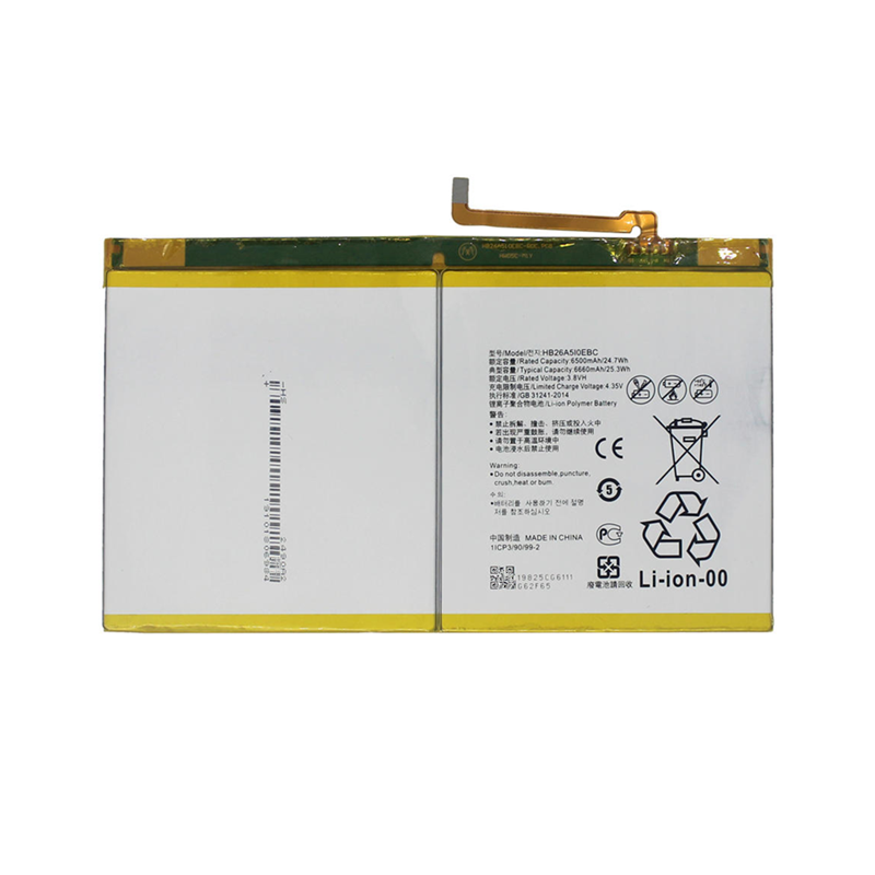 China Manufacturer Wholesale HB26A510EBC 6600mAh 3.8V Battery For Huawei MediaPad M2 10.1