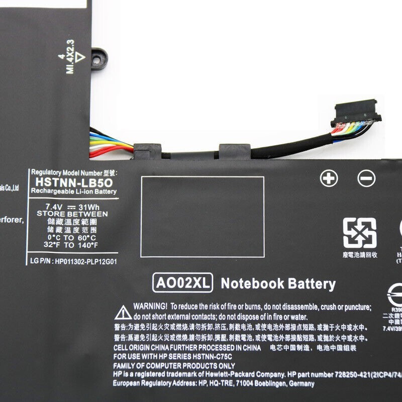 Wholesale OEM Original AO02XL Battery for HP ElitePad 1000 G2 HSTNN-LB5O 728250-1C1 728558-005