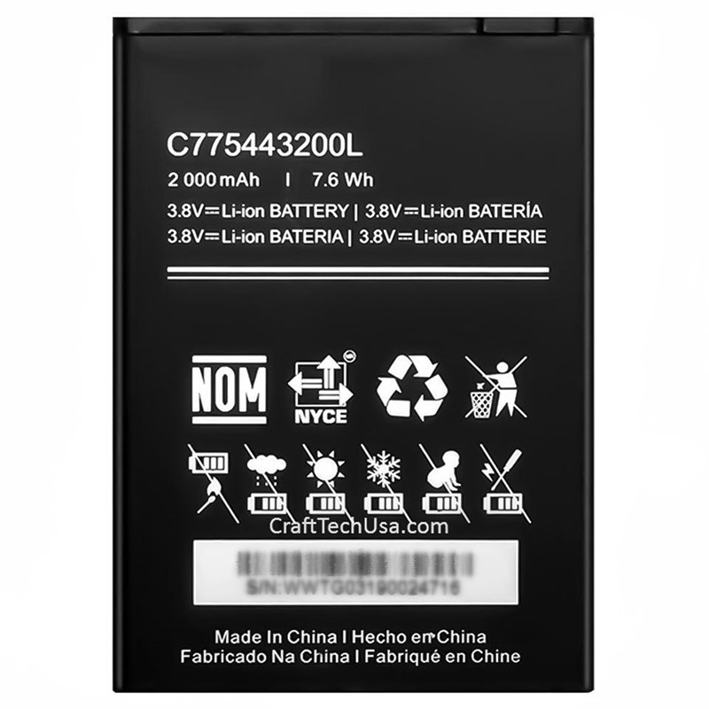 C775443200L Factory Wholesale AAA Quality Battery For BLU C5L 2000mAh 3.8V