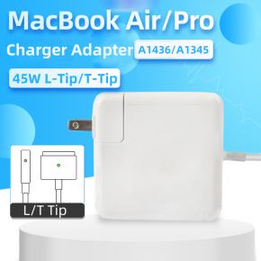 Wholesale OEM 45W L-Tip T-Tip Power Charger Adapter A1436 A1345 for MacBook Air 11''13